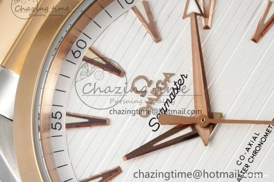 0127 Aqua Terra 150M SS RG JQK 1:1 Best Edition White Dial on SS RG Bracelet A OnTrend 7828